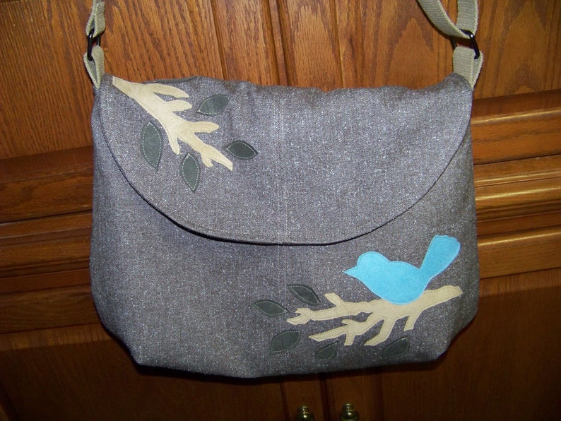 Pdf Pattern 127B Bag with Bird Applique's Tutorial instant download e-file with instant download image 2