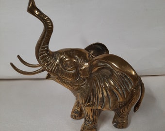 Vintage Brass Elephant from the 1980's solid brass