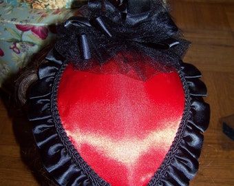 Ladies Hat and purse Red and Black,Purple, Brown,Black,Green, Red or White Satin Victorian Civil War Hat teardrop