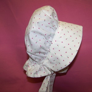 Baby Prairie Bonnet sizes 3 to 6 years pdf pattern and tutorial with e-file Immediate Download