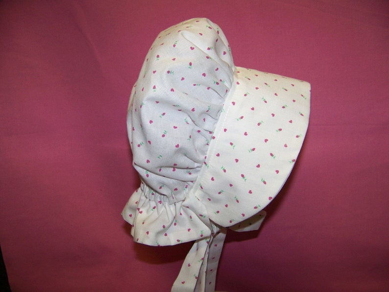 Baby Sun Bonnet pdf pattern and tutorial sizes 1 to 3 years Instant e-file download image 5