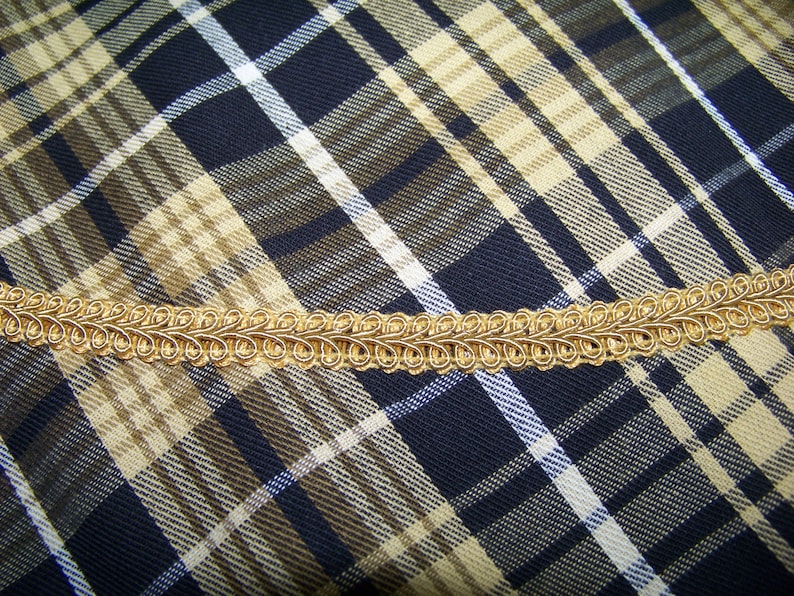 Golden Tan or khaki Dickens Civil War Ladies Long Skirt or Sash or Cape one size fit all Black and white plaid cotton homespun