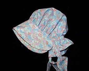 Baby Sun Bonnet pdf pattern and tutorial  sizes 1 to 3 years Instant e-file download