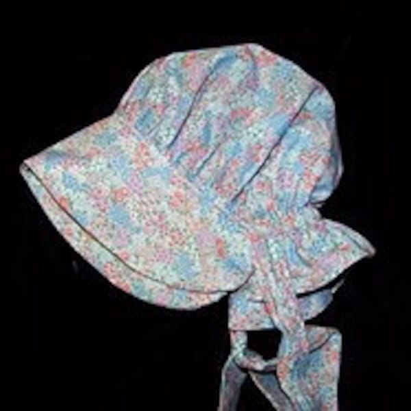 Baby Sun Bonnet pdf pattern and tutorial  sizes 1 to 3 years Instant e-file download