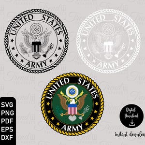 Logo van het Amerikaanse leger, Amerikaanse militaire Svg, ambachtelijke badge, Amerikaanse navigatie Svg, Amerikaanse leger Eagle Svg, Amerikaanse leger luchtvaart Svg, digitale download.