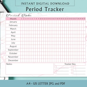Afdrukbaar periodetracker, menstruatiedagboek, maantijddagboek, kalender 2025, maancycluskalender, symptoomtracker voor reproductieve privacy.