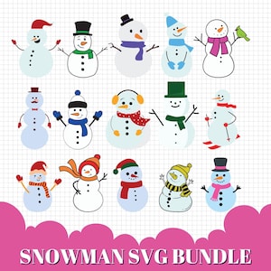 Pacote SVG de boneco de neve, pacote SVG de inverno, camiseta divertida SVG, Papai Noel SVG, arquivo SVG de feriado, arquivo Cricut e Silhouette, ditados de Natal, download digital.