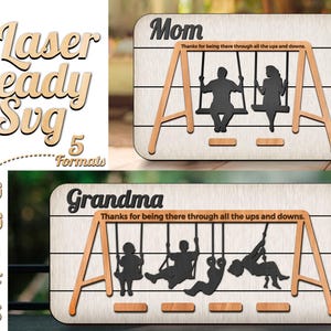 Merci Swing Set SVG, Grateful Swing Set SVG, Merci signe pour découpe laser, parfait pour les fichiers découpés au laser. Fichiers numériques, téléchargement immédiat.
