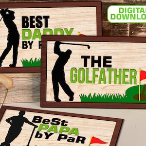 Melhor pai por Par SVG, arquivo Glowforge do Golf Dad, presentes para o dia dos pais, placa de madeira SVG para pai, presente para amantes do golfe, Papa SVG para corte a laser, Melhor pai.