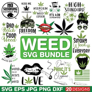 Bundle SVG Weed, Backwoods Svg, Weed citations Svg, Marijuana Shirt SVG & Png, Cannabis SVG, 420 Png, Pot feuille d'or Clipart, Clipart Weed.
