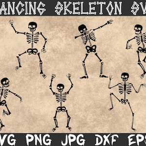 Dansen skelet SVG, Halloween skelet, domme skeletten, schedel dans, Spooky SVG, BFF skelet, dansen Skellie Png, dansen skeletten Svg