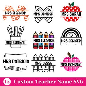 Professor personalizado SVG, nome do professor SVG, nome do professor para impressão PNG, arquivos Cricut do professor, download digital, nome do professor SVG para camisas e bonés.