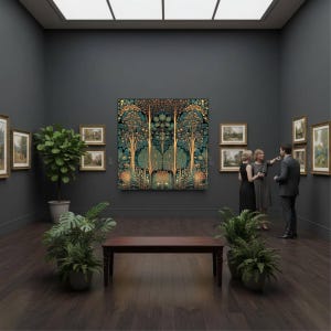 Art Nouveau Style Bo Ho Forest Art Print - on Premium Matte Paper from 10"x10" to 28"x28" image 8