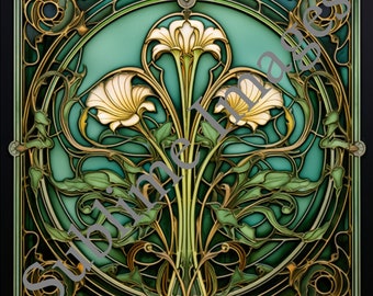 CT044 - Ceramic Tile in the Art Nouveau Style - Various Sizes