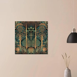 Art Nouveau Style Bo Ho Forest Art Print - on Premium Matte Paper from 10"x10" to 28"x28" image 3