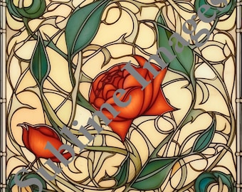 CT038 - Ceramic Tile in the Art Nouveau Style - Various Sizes