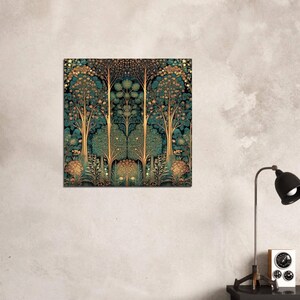 Art Nouveau Style Bo Ho Forest Art Print - on Premium Matte Paper from 10"x10" to 28"x28" image 6