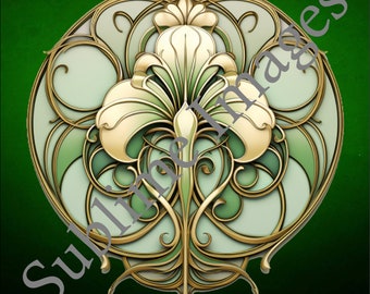 CT042 - Ceramic Tile in the Art Nouveau Style - Various Sizes