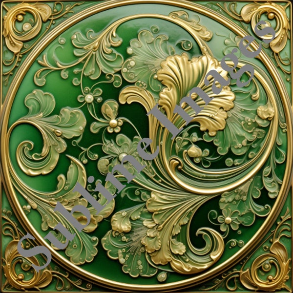 CT022 - Ceramic Tile in the Art Nouveau Style - Various Sizes