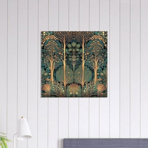Art Nouveau Style Bo Ho Forest Art Print - on Premium Matte Paper from 10"x10" to 28"x28" image 4