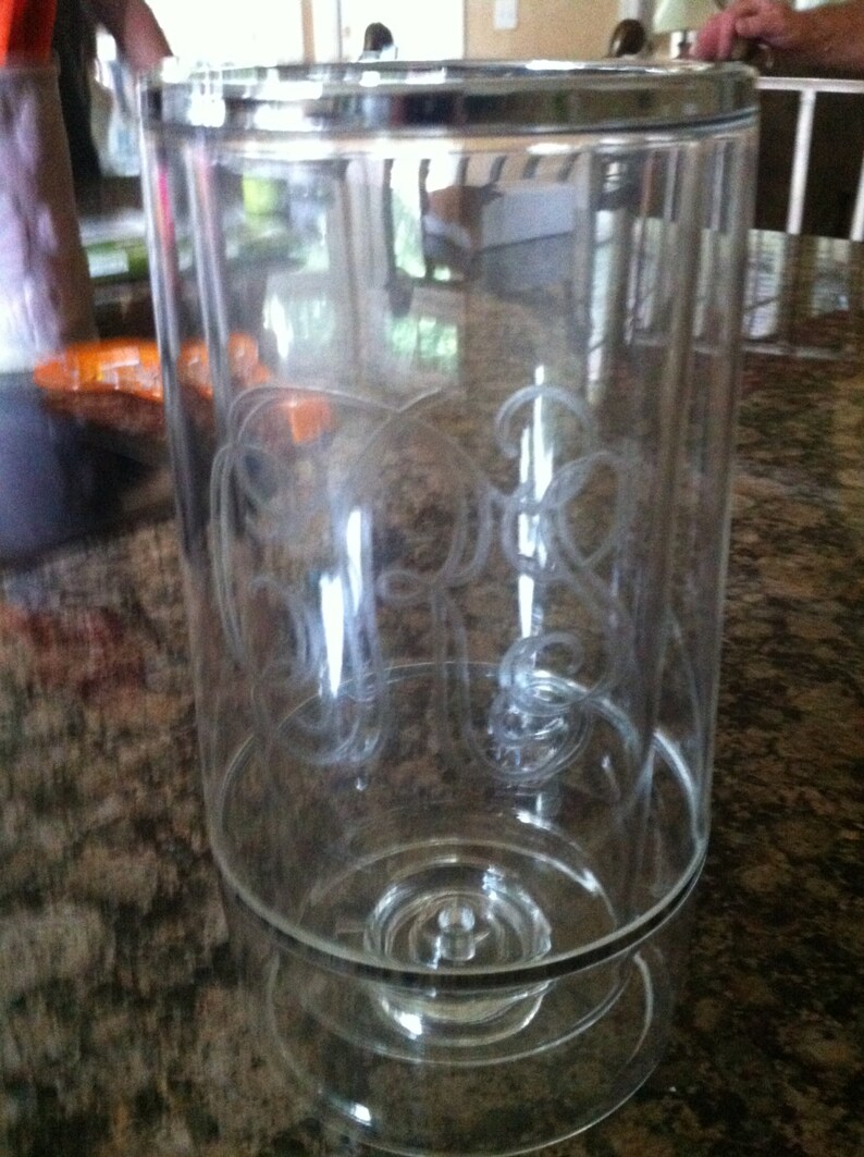 Acrylic wine chiller champagne chiller monogrammed Etsy