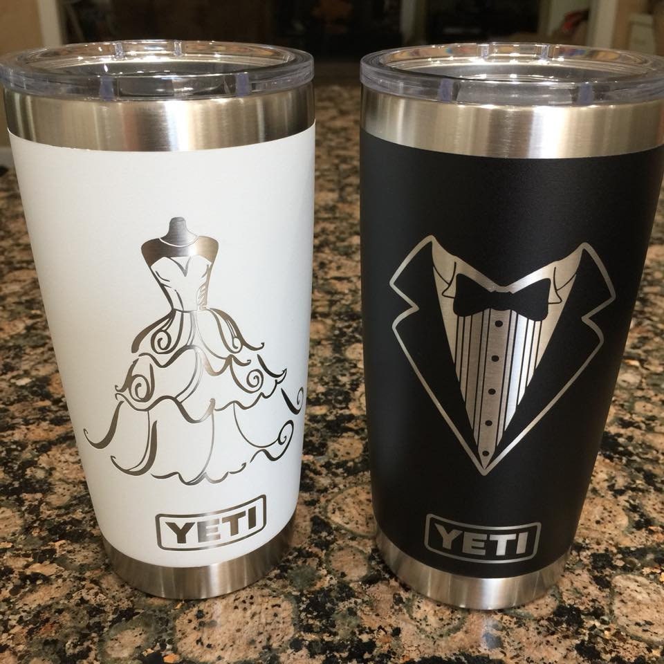 Bride and Groom Personalized Yeti® or Polar Tumbler, Mr and Mrs