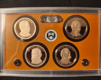 2012-S Presidential Dollar 4-coin Proof Set -- GEM PROOF-69/70 coins