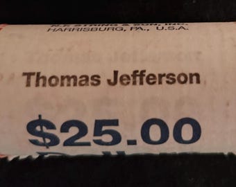2007-P Thomas Jefferson Presidential Dollars -- Original BU Rolls direct from the US Mint!