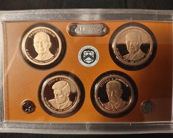 2015-S Presidential Dollar 4-coin Proof Set -- GEM PROOF-69/70 coins