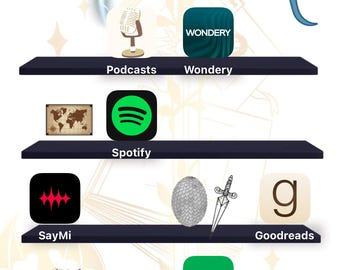 Fondo de pantalla de estantería inspirado en FourthWing