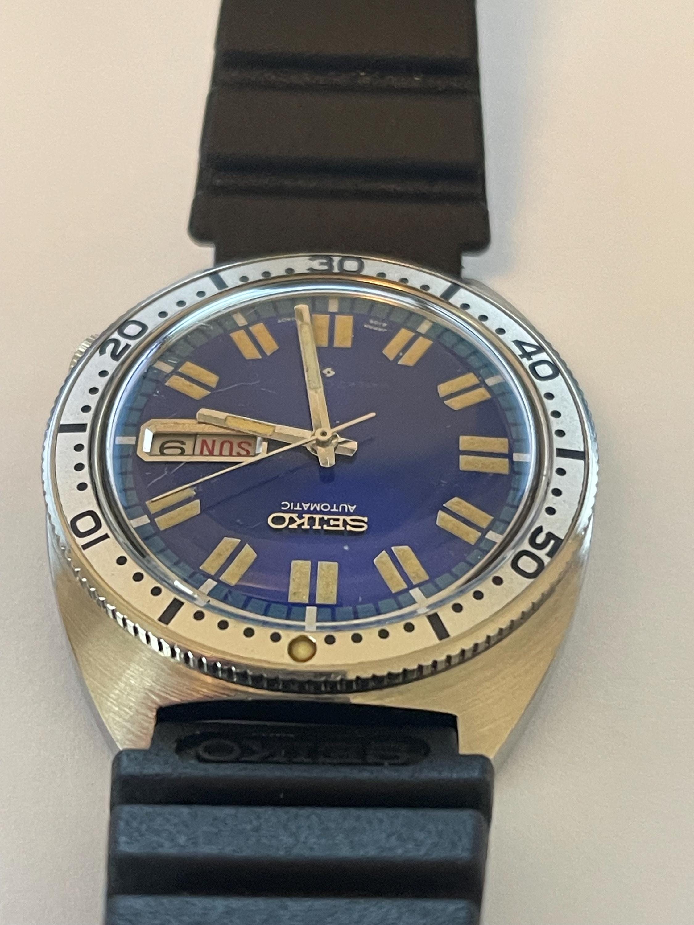 Seiko 6106-8100 Blue Chevron Dial - Etsy