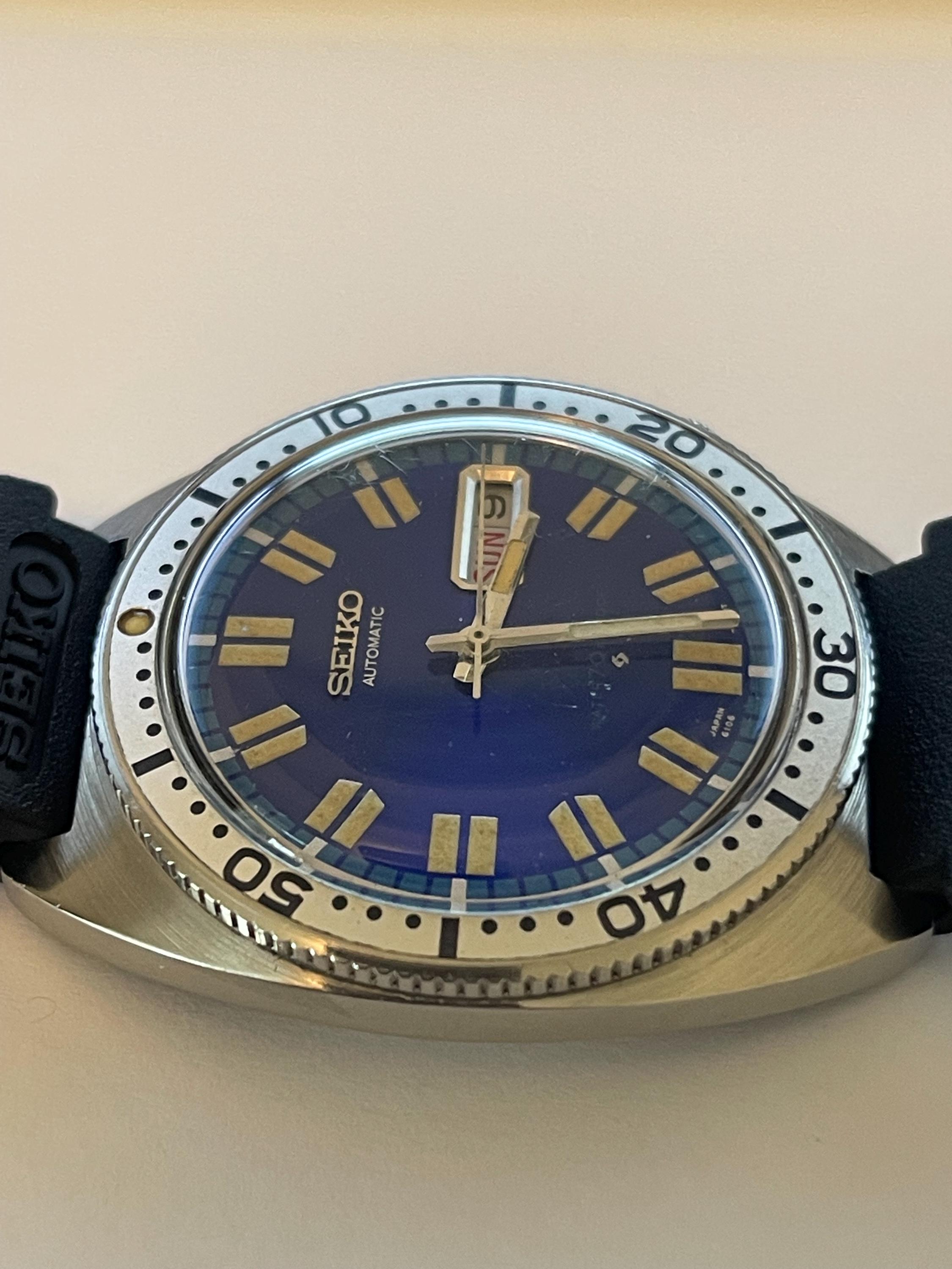 Seiko 6106-8100 Blue Chevron Dial - Etsy