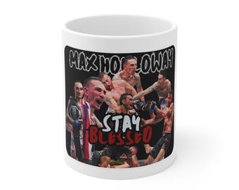 Max Holloway UFC Coffee Mug, MMA Fan Gift