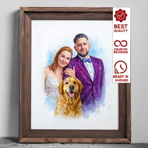 custom  portrait,watercolor wedding portrait,painting from photo , pet portrait,  custom watercolor, house print , watercolor house painting