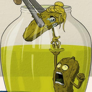 die letzte Gurke, Liebe im Glas Lustige Gurke Art Print süsse Küche Wand Dekor Digital Download Food Pun Poster schrulligen Geschenk für Essen Liebhaber