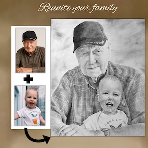 Custom Memorial Photo Art: Add Deceased Loved One (Digital Download)