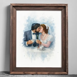 individuelles Aquarell Porträt, Gemälde vom Foto Aquarell Hausmalerei, Aquarell Haustiermalerei, Aquarell Hochzeitsportrait