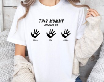 This Mummy Belongs Shirt, Custom Mama Tshirt, Personalised Mum T-Shirt, Mother's Day Gift Tee, Mum Birthday TShirt, Mothers Day T Shirt