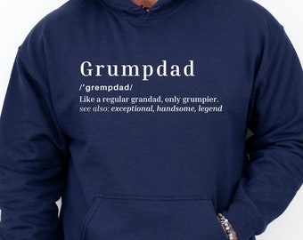 Grumpdad Definition Hoodie, Grandad To Be Top, Cute Grandad Jumper, Cute Grandad Gift Hoody, Funny Grumpdad Hoodie, Grandfather Pullover