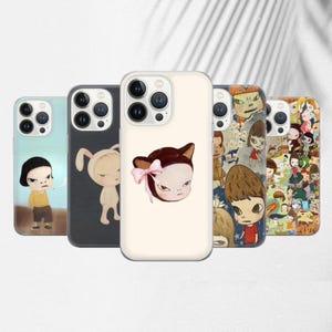 Yoshitomi Nara Handyhülle, Aesthetic Cover iPhone 16 15 14 13 12 11 Pro max, Plus, X, Samsung Galaxy S24 S23 S22 S20 Ultra, Pixel 9 8