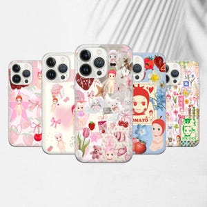 Coque de portable Sonny Angel, BCBG et mignon, coque esthétique pour iPhone 16 15 14 13 12 11 Pro Max 8 Plus, Samsung Galaxy S25 S24 S23 Ultra, Pixel 9