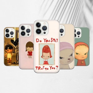 Étui pour portable Yoshitomo Nara, coque esthétique pour iPhone 16 15 14 13 12 11 Pro max, Plus, X, Samsung Galaxy S25 S24 S23 S22 S20 Ultra, Pixel 9 8
