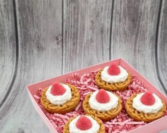 Pastillas de cera con aroma a pastel de embudo de fresa / Pastillas de cera con aroma intenso / Pastillas de cera