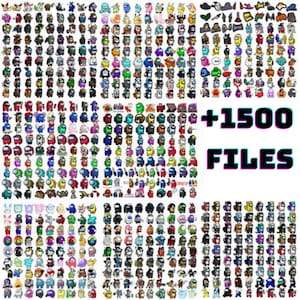 Amoung Us Svg-Png, AmoungUs Vecor, Clipart, Game Impasta-tekens, snijbestanden cricut, Svg, Png Dxf, Instant Download