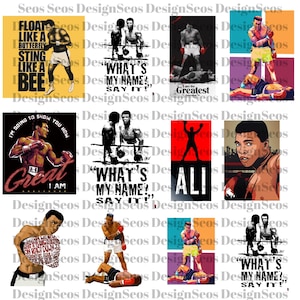 Pacchetto SVG Muhammad Ali, SVG mese della storia dei neri, SVG mese dell'eredità dei neri, SVG afroamericano, Disegni di Muhammad Ali, Vettori di Mohammed Ali