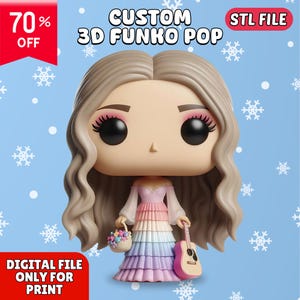 Aangepaste 3D Funko Pop, gepersonaliseerde Funko Pop, 3D Funko Pop-model, 3D-model maken in blender, hoogwaardig STL-bestand, uniek verzamelobject