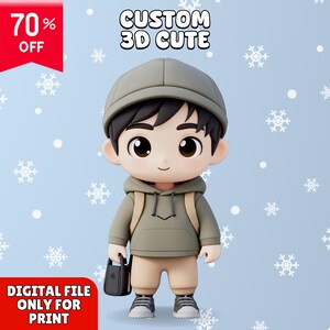 Custom 3D Cute Character, High Quality Model, 3D Modeling, 3D Cute Model for Printing, Toys, Animation, Collectibles, Game Assets, 3D Design