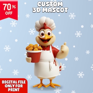 Benutzerdefinierter 3D-Karikaturmaskottchencharakter, hochwertiges Maskottchen, 3D-Maskottchenfiguren für Spiele & Animation, 3D-Design, kundenspezifische Modellierung für den Druck