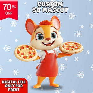 Benutzerdefinierter 3D-Zeichentrickfiguren-Maskottchen-Charakter, 3D-Maskottchenfiguren für Spiele & Animation, benutzerdefinierte Modellierung für den Druck, hochwertiges Maskottchen, 3D-Design