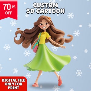 Custom 3D Cartoon Characters, 3D Models Unique and Detailed, Game Assets, 3D Modeling High-Quality, 3D Cartoon Character Ready For Printing